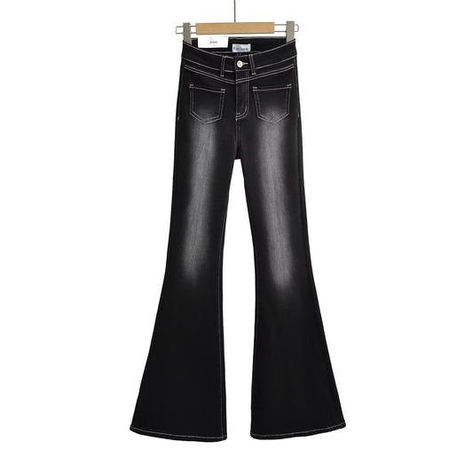 Front pocket flared jeans flared pants