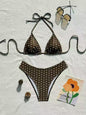 Traje de baño de bikini con estampado de lunares