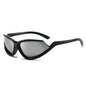 Gafas de sol ojo de gato personalidad europea y americana Y2K coloridas con revestimiento hip-hop deportes moda