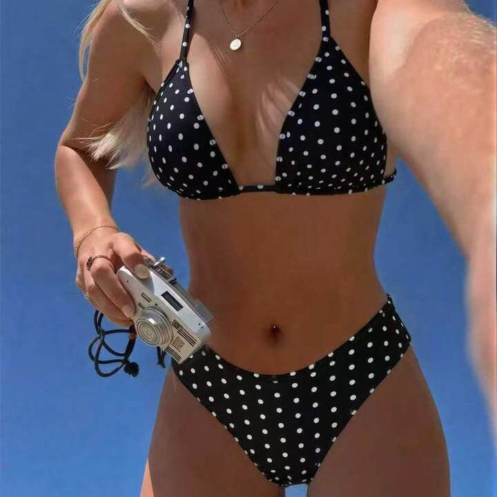 Polka Dot Print Bikini Swimwear