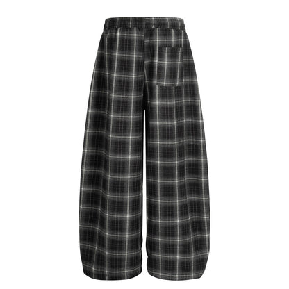 Pantalones anchos de cuadros