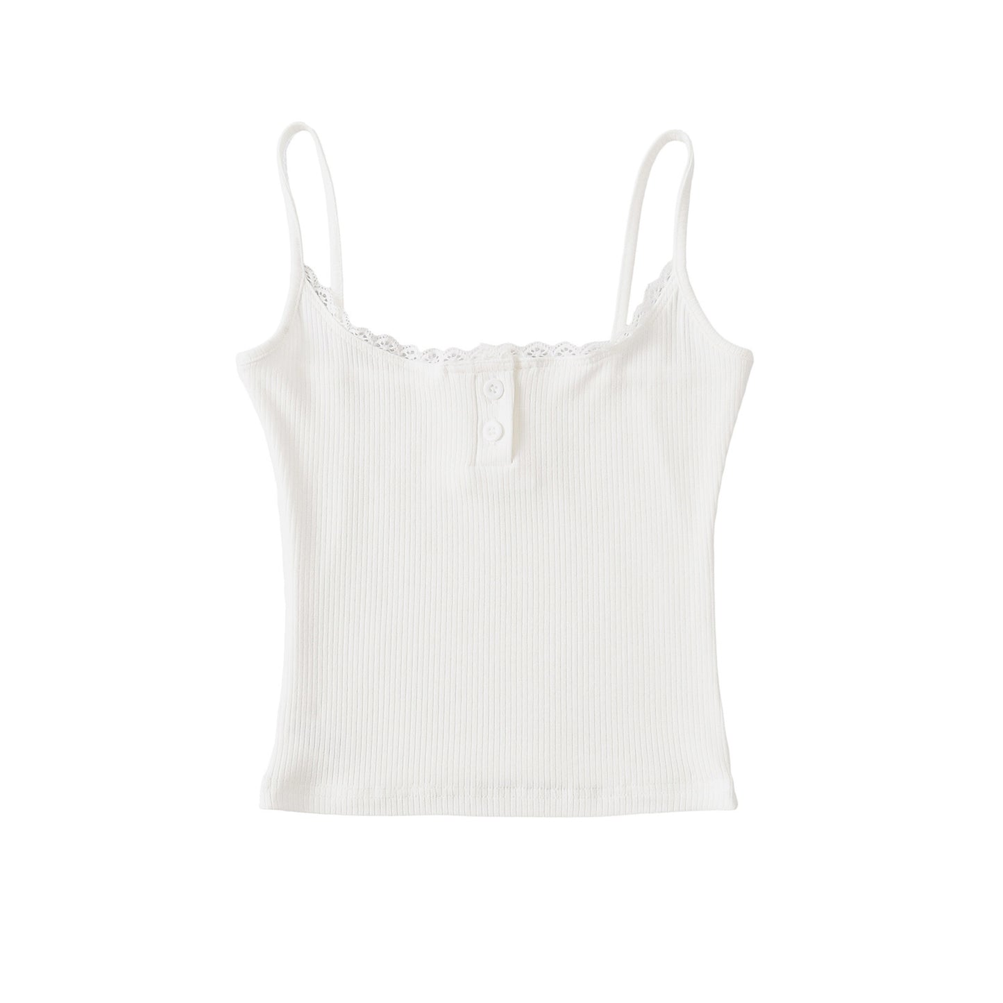 Camiseta sin mangas de encaje