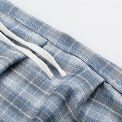Pantalones paracaidistas plisados de cuadros