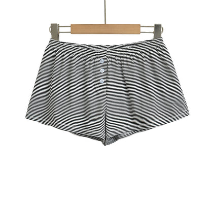 Pantalón corto de rayas con cintura elástica