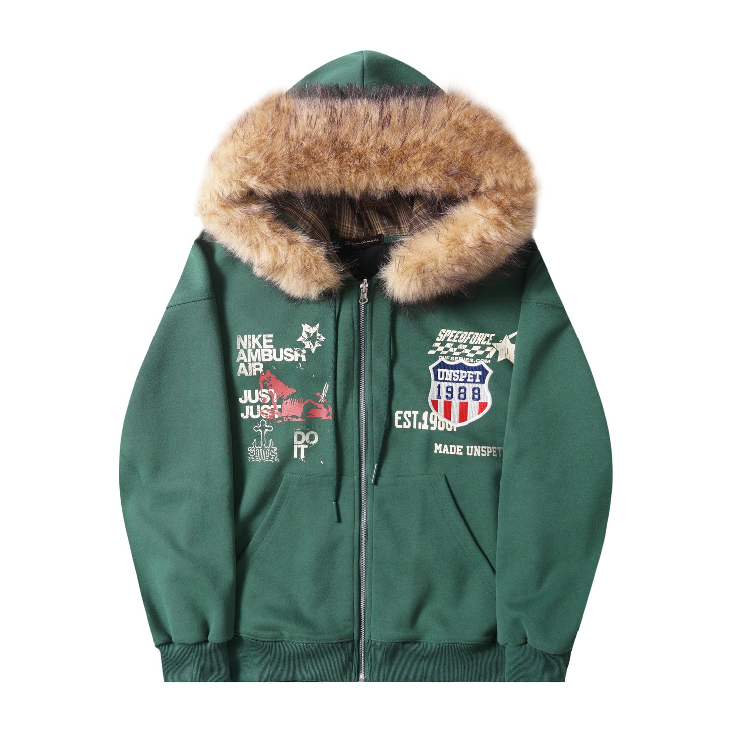 sudadera con capucha y cremallera