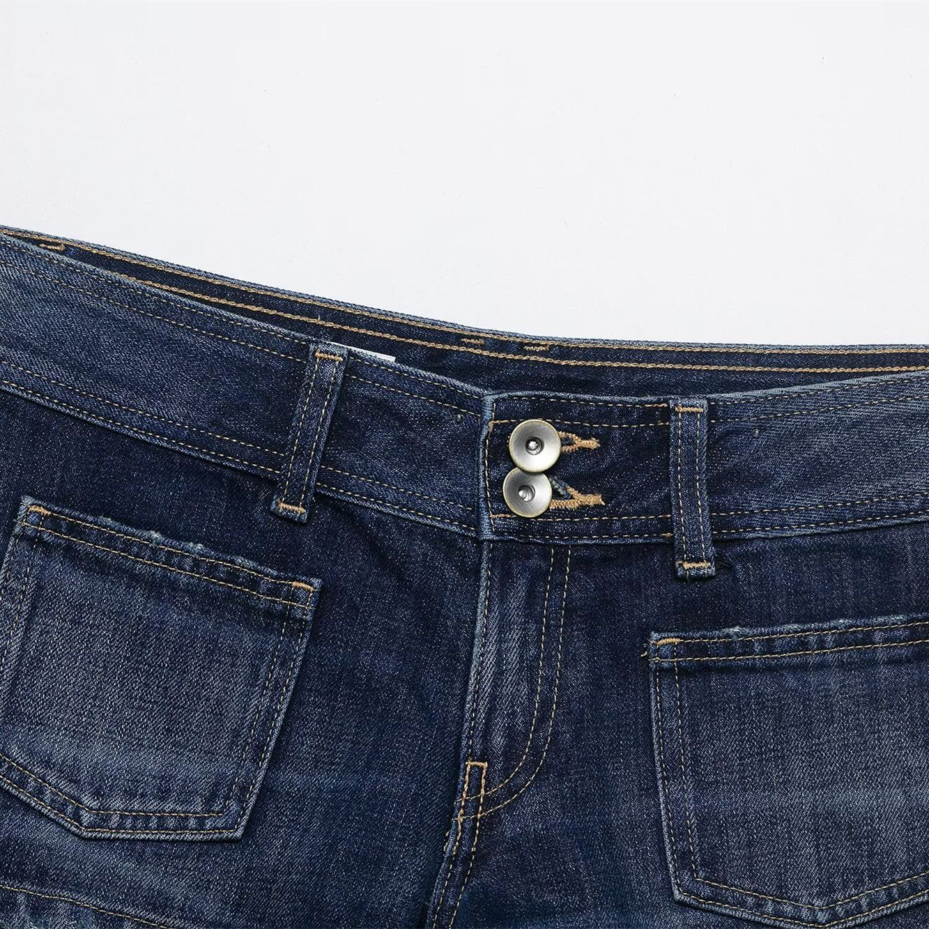 Shorts vaqueros cortos de tiro bajo para la calle