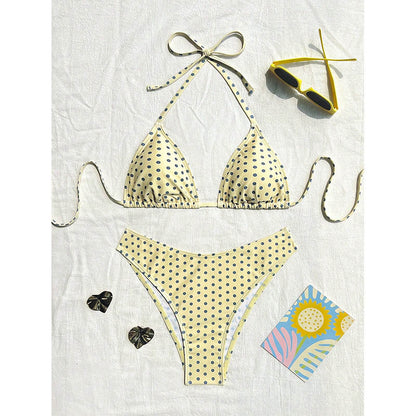 Bikini con estampado de lunares