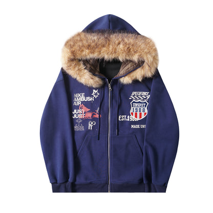 sudadera con capucha y cremallera