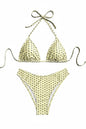 Traje de baño de bikini con estampado de lunares