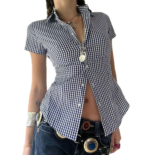 Casual Vacation Style Fitted Women's Shirt