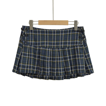 Falda a cuadros de talle bajo