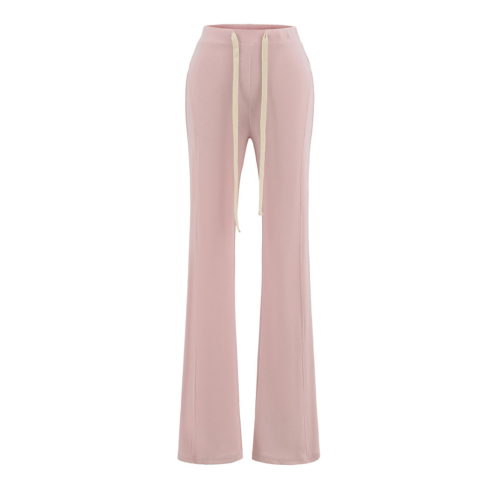 Low waist slightly flared slim fit pants