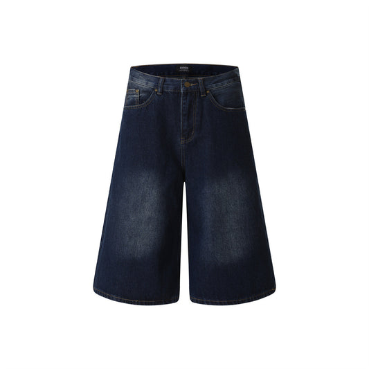 Workwear denim shorts