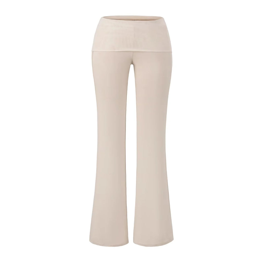 Low waisted slightly flared pants