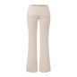 Pantalones de tiro bajo ligeramente acampanados