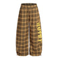 Pantalones anchos de cuadros