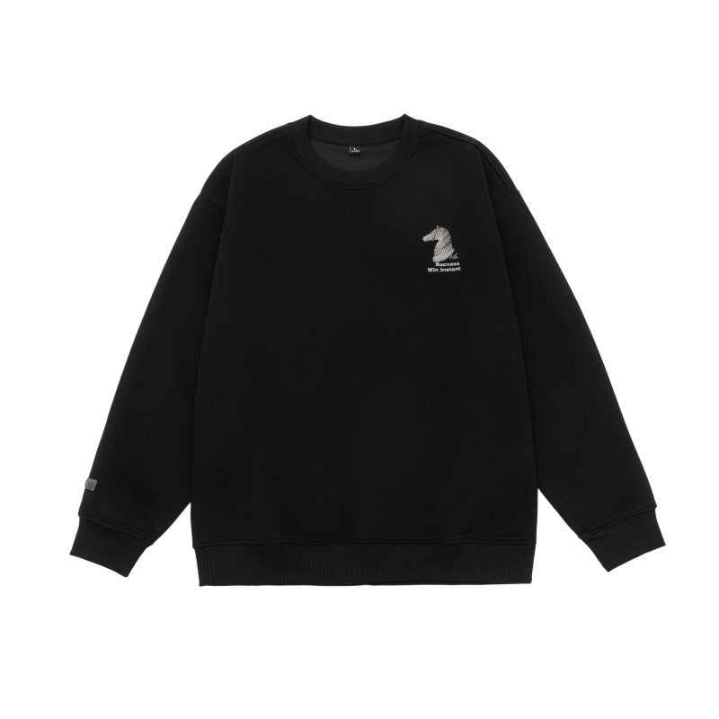 Sudadera con Capucha Ancha Informal con Bordado