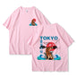 Japón Tokio Harajuku Camiseta Oversize Ropa urbana HipHop