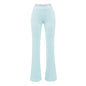 Pantalón de encaje acampanado de talle bajo