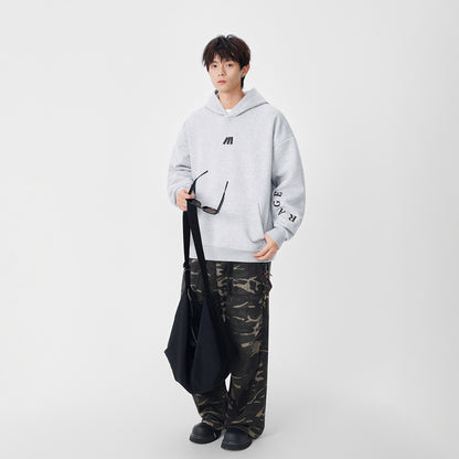 Casual Campus Style Hoodie  Loose Fit Hooded Sweatshirt