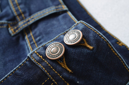 Shorts vaqueros de talle bajo con dos botones