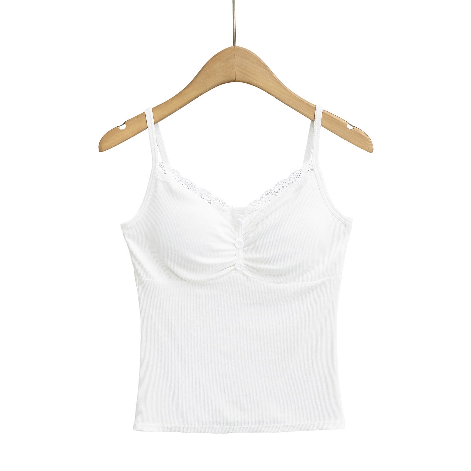 Lace edged lace camisole vest