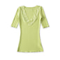 V-neck lace T-shirt
