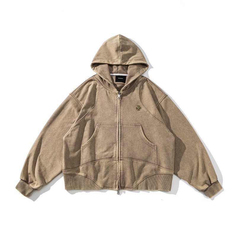 Oversized Hoodie with Metal Detailing Loose Fit Sweatshirt