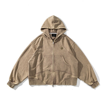 Sudadera con capucha oversize con detalles metálicos de corte holgado
