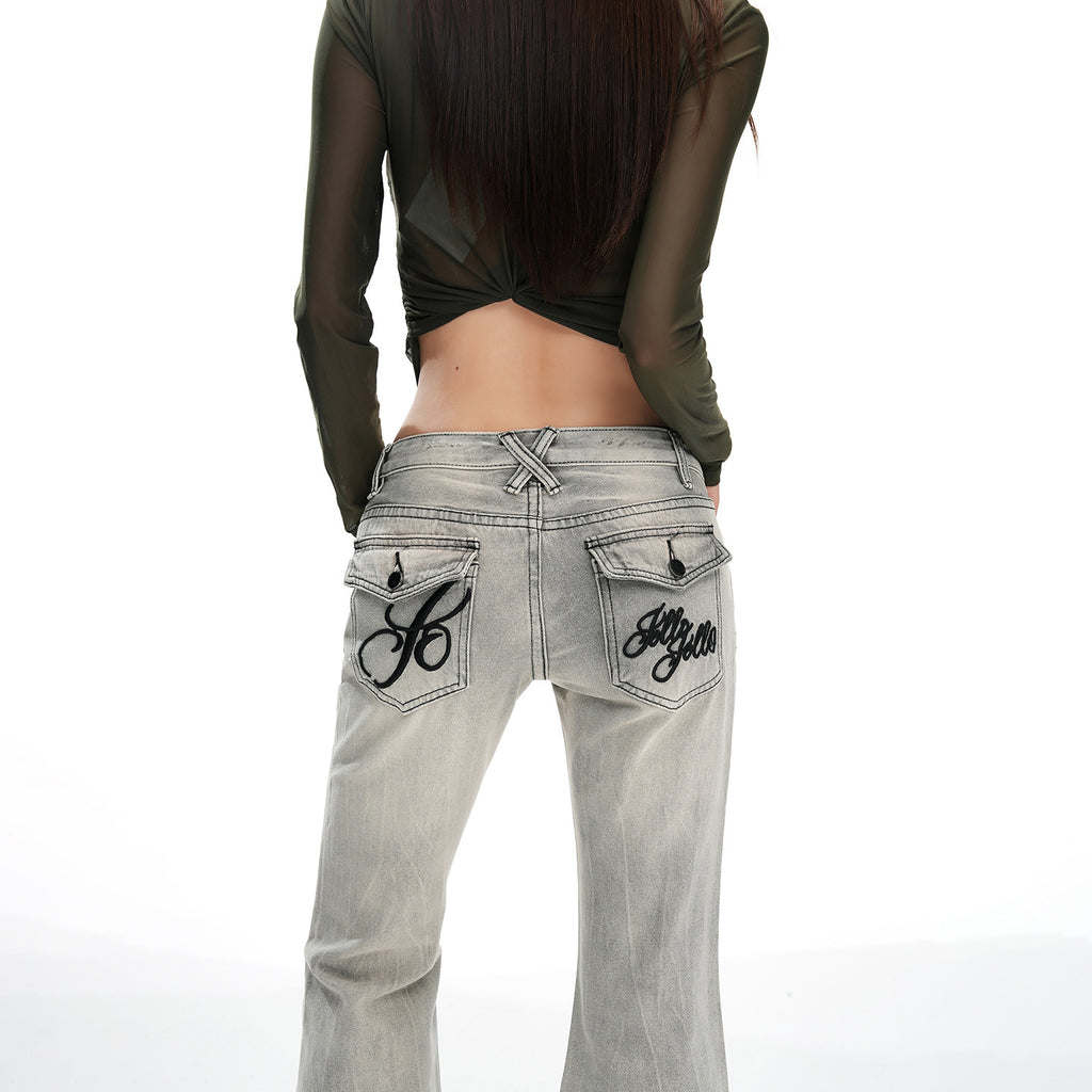 Style Low Waist Flared Jeans for Women