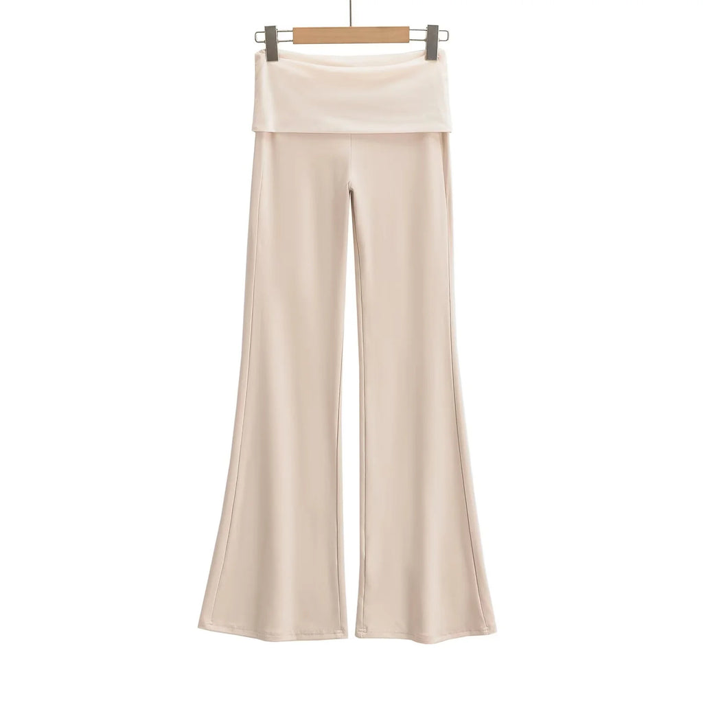 Low waisted slightly flared pants