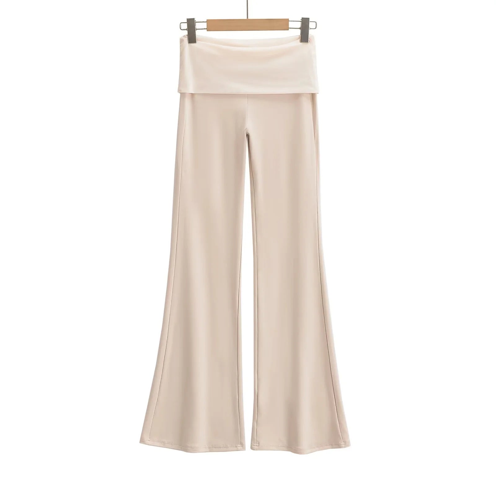 Low waisted slightly flared pants