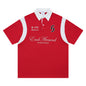 Polo de manga corta con bloques de color y diseño retro, rejilla transpirable