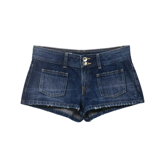 Shorts vaqueros cortos de tiro bajo para la calle
