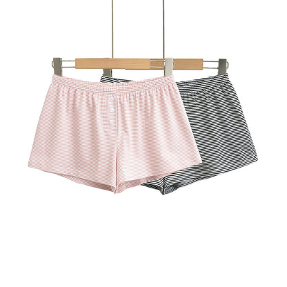 Pantalón corto de rayas con cintura elástica