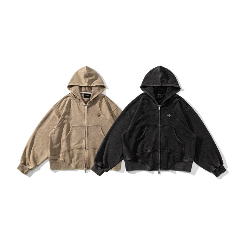 Oversized Hoodie with Metal Detailing Loose Fit Sweatshirt