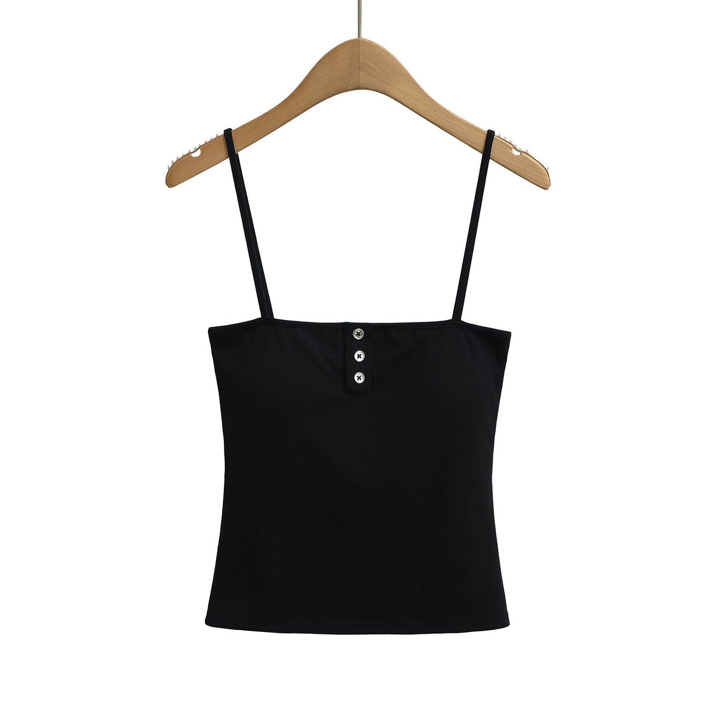Sexy Metal Button Fitted Camisole Top
