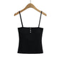 Sexy Metal Button Fitted Camisole Top