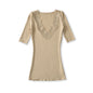 V-neck lace T-shirt