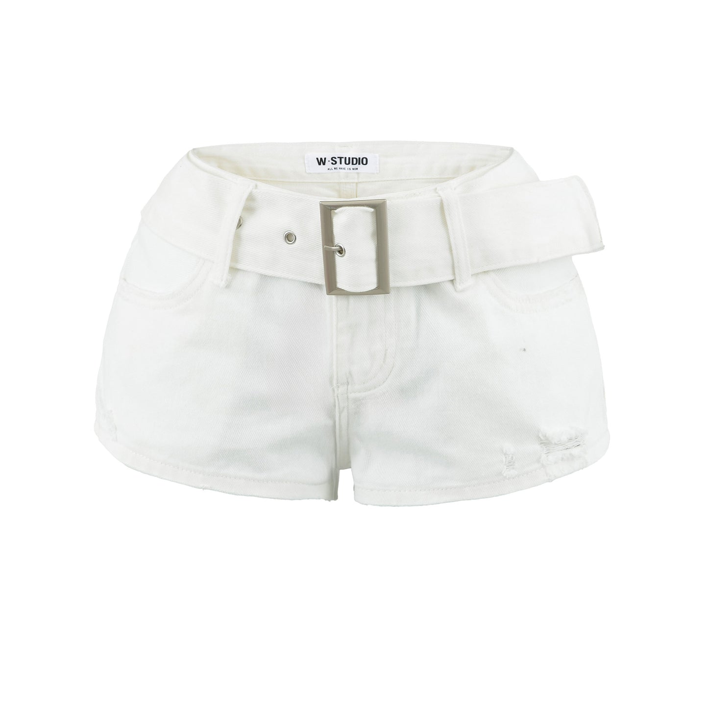 Shorts vaqueros con cinturón