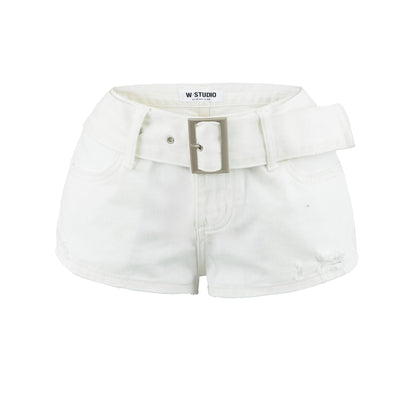 Shorts vaqueros con cinturón