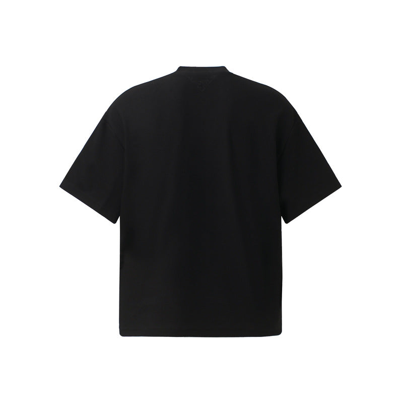 English letter printed short sleeved shirt
