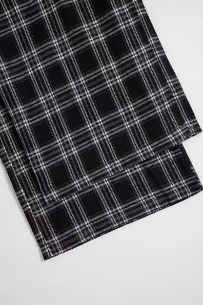 Pantalones Anchos de Cuadros