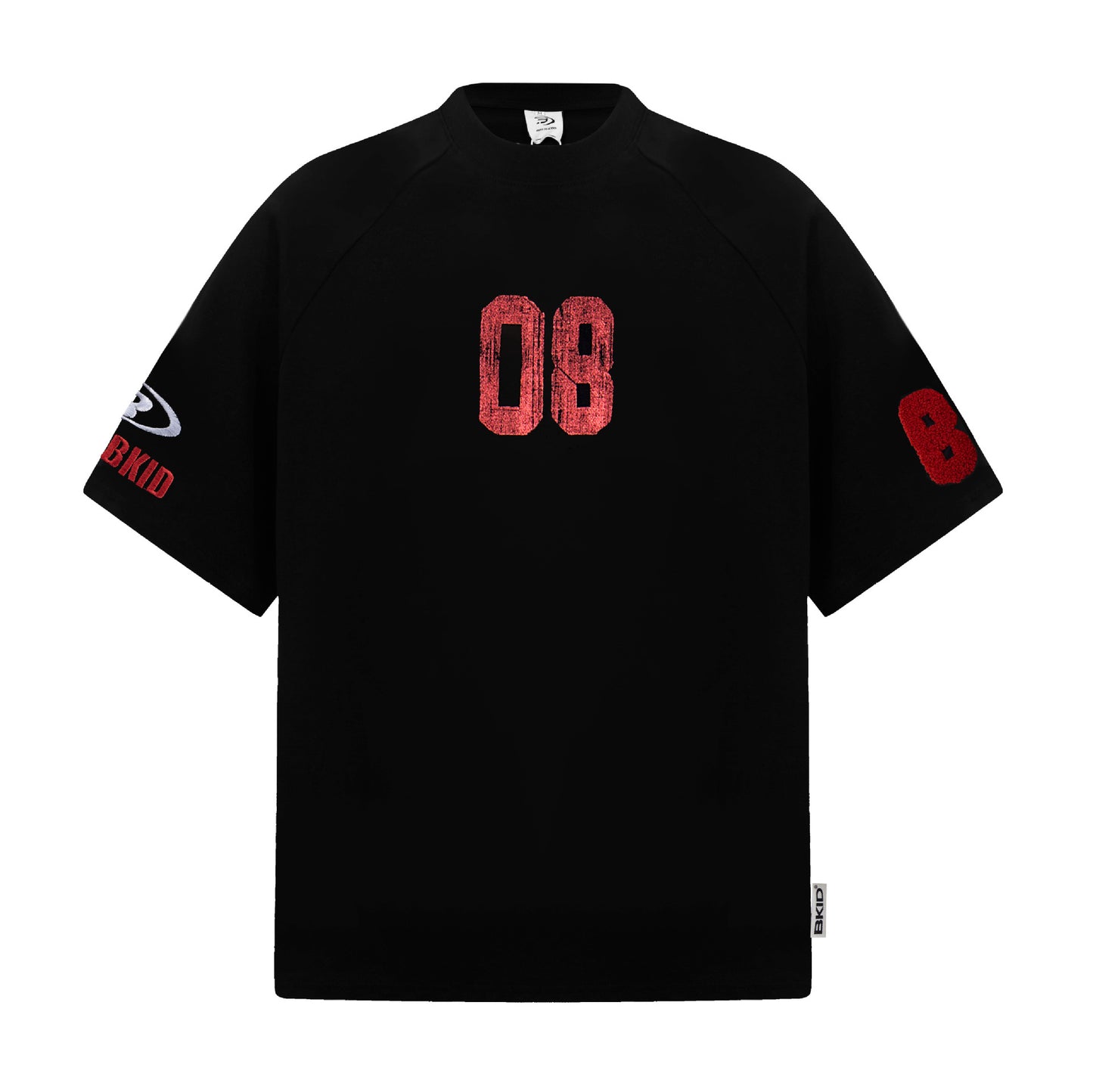 Camiseta estampada bordada Top de pareja perezosa del campus