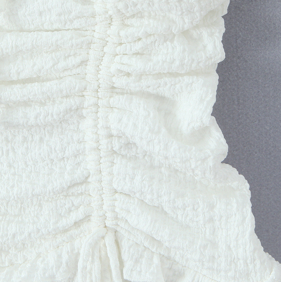 Charming Ruffle Sweetheart Sleeveless Dress