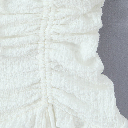 Charming Ruffle Sweetheart Sleeveless Dress