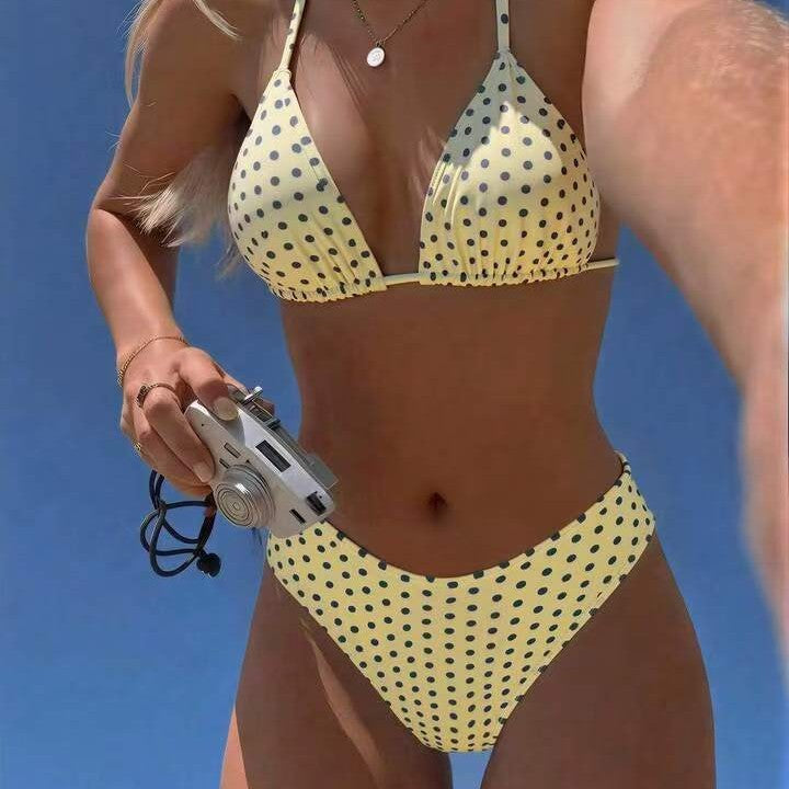 Polka Dot Print Bikini Swimwear