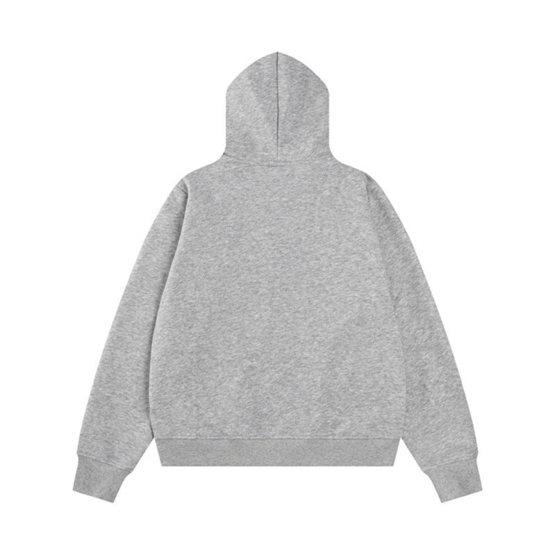 Rivet Fur Collar Hoodie Women's Retro Loose Casual Straight Shoulder Jacket