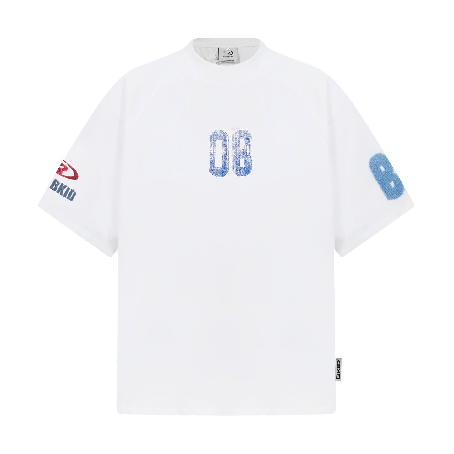 Camiseta estampada bordada Top de pareja perezosa del campus