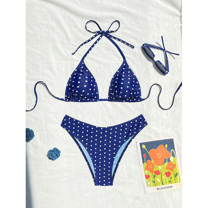 Bikini con estampado de lunares